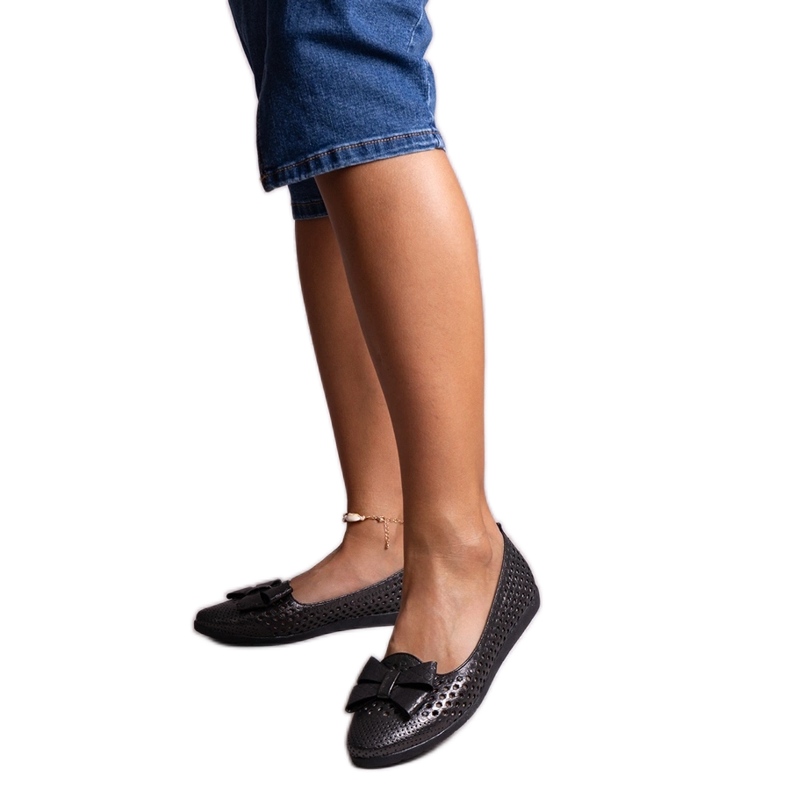 Sapatilhas Binney pretas brilhantes preto