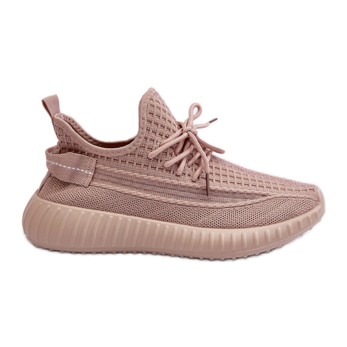 Calçado esportivo feminino slip-on em tecido, rosa Nelmarie