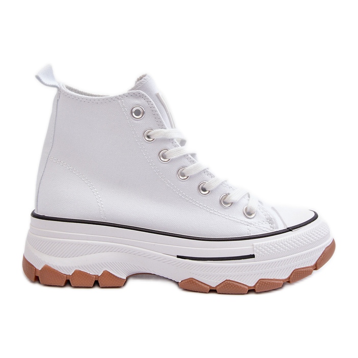 Tênis feminino com plataforma alta branco Valvia Tênis feminino com plataforma alta branco Valvia