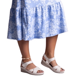 Sandálias de cunha baixa Kirane bege Sandálias de cunha baixa Kirane bege