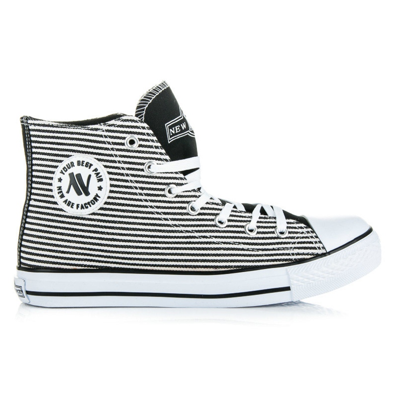 Tênis de cano alto New Age branco preto