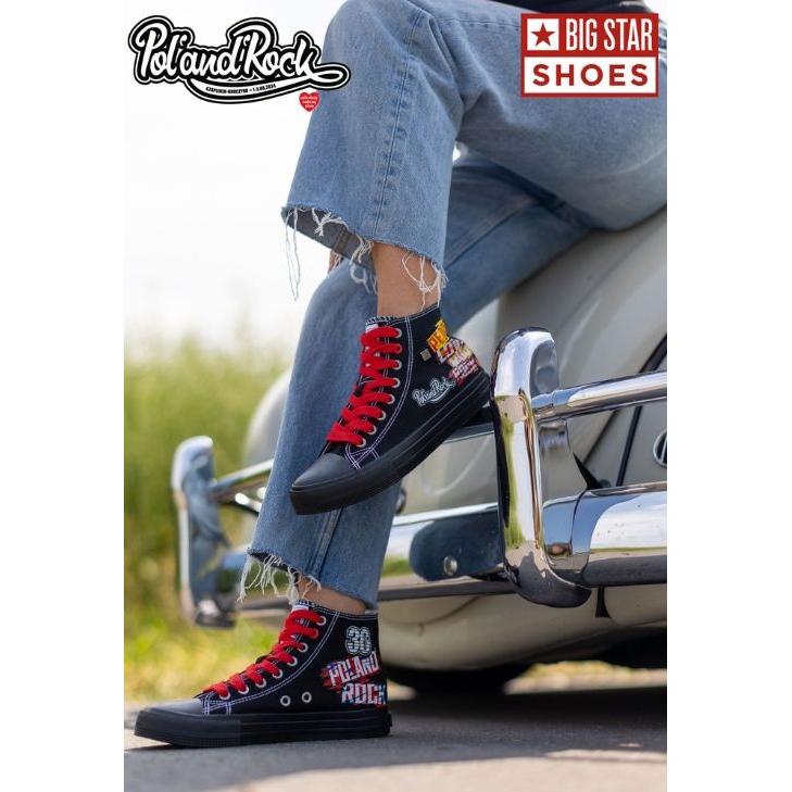 Tênis feminino - 30. Pol 'and'Rock x Big Star OO274A701 - Pré-encomenda preto