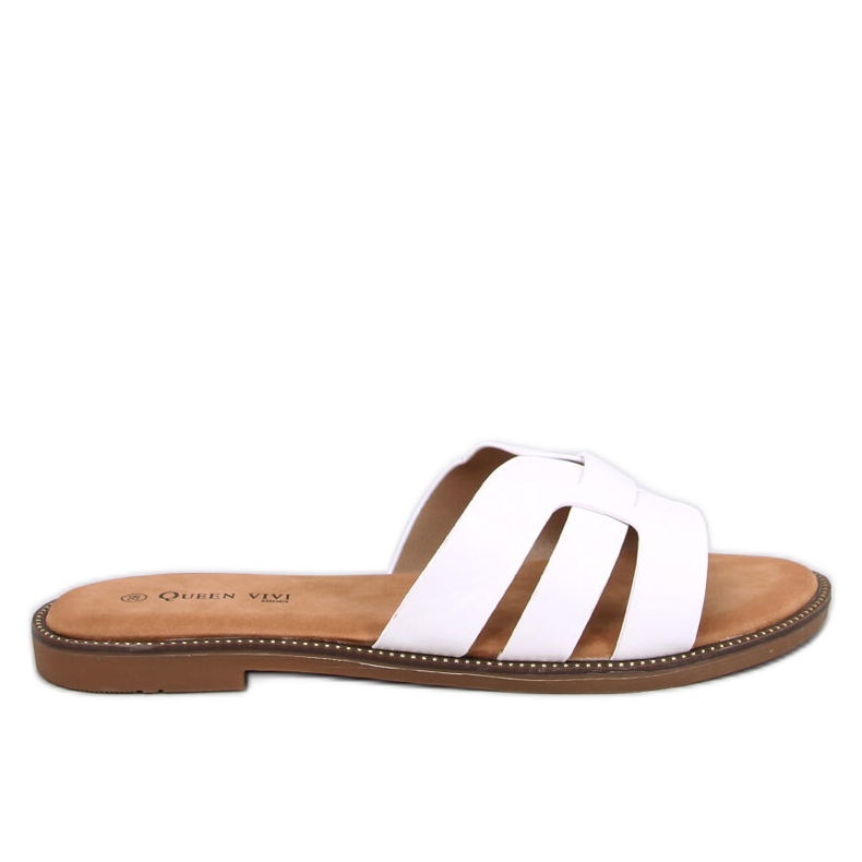 Chinelos femininos Charnes White branco