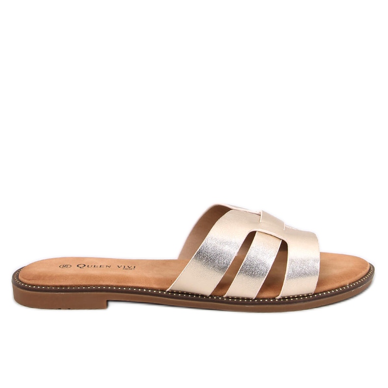 Chinelos femininos Charnes Gold dourado