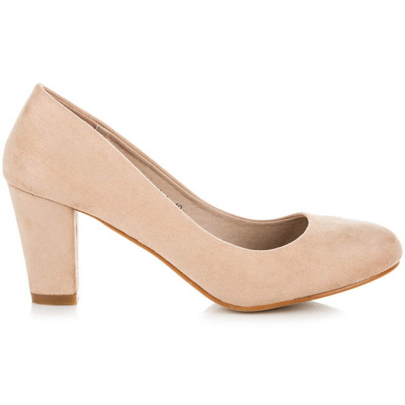 Yes Mile Bombas de camurça em um pilar castanho