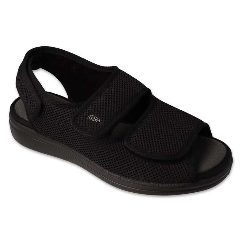 Sandálias masculinas Dr.ORTO Befado com velcro, pu 077M001, pretas preto