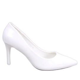 Sapatilhas stiletto lacadas a branco Sapatilhas stiletto lacadas a branco