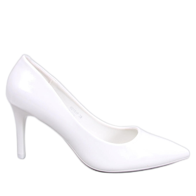 Sapatilhas stiletto lacadas a branco