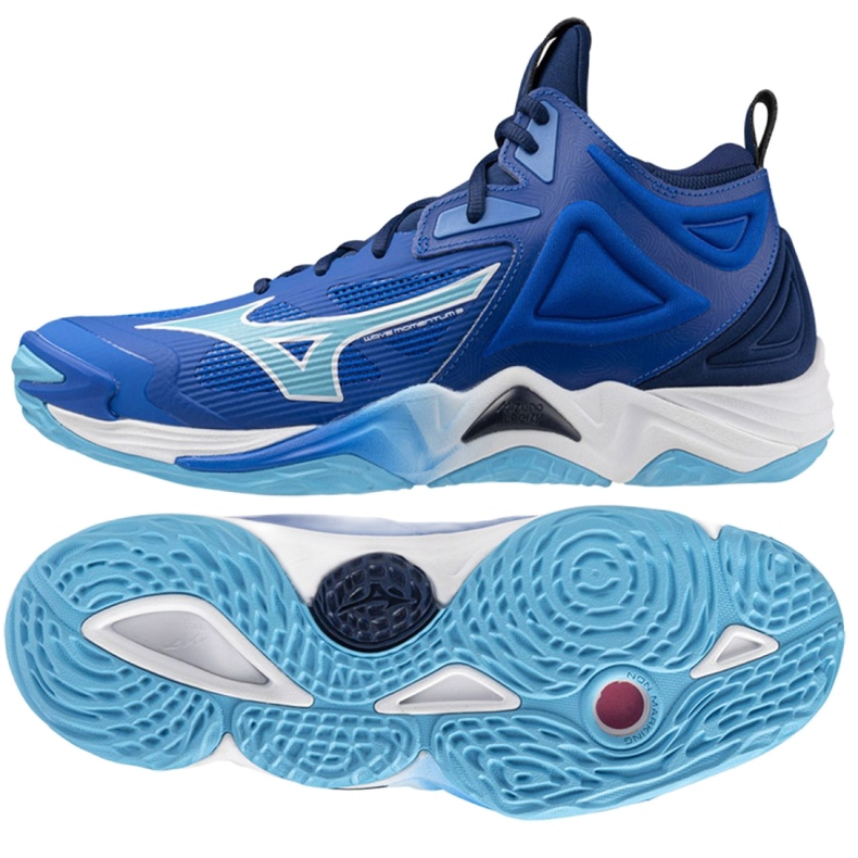 Tênis Mizuno Wave Momentum 3 Mid V1GA231701 azul