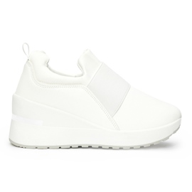 Sapatilhas de cunha brancas de mulher branco