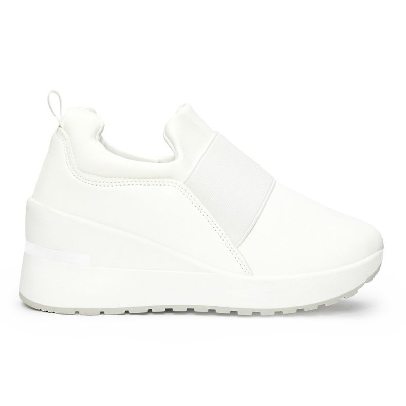 Sapatilhas de cunha brancas de mulher branco