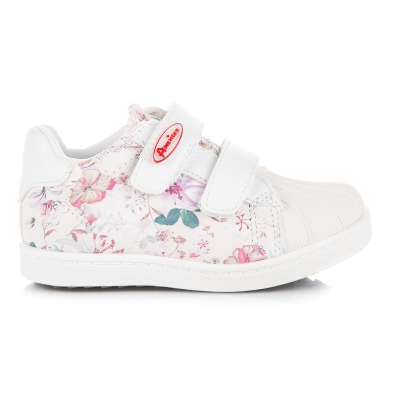 American Club Tênis feminino com flores branco