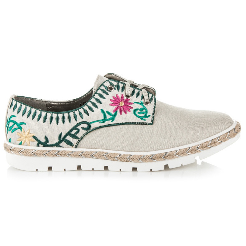 Kylie sapatos femininos com bordados castanho