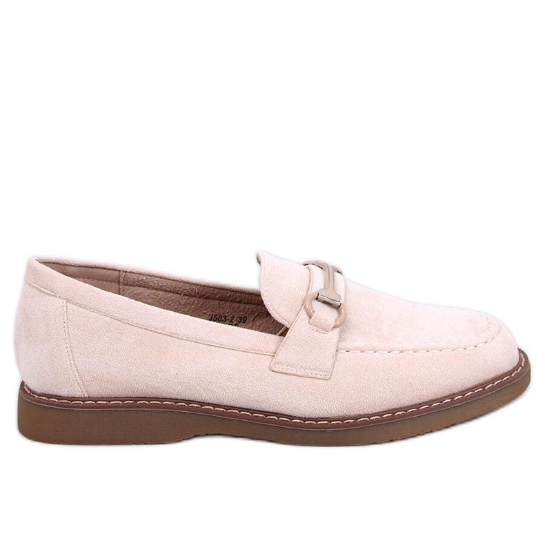 Mocassins femininos de camurça States Beige bege