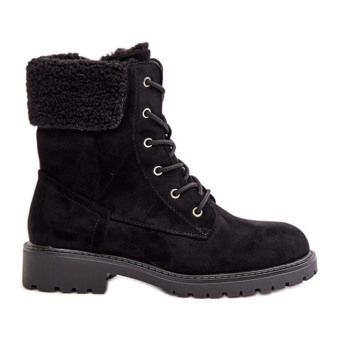 Botas de trabalho isoladas femininas com zíper pretas Mivael preto