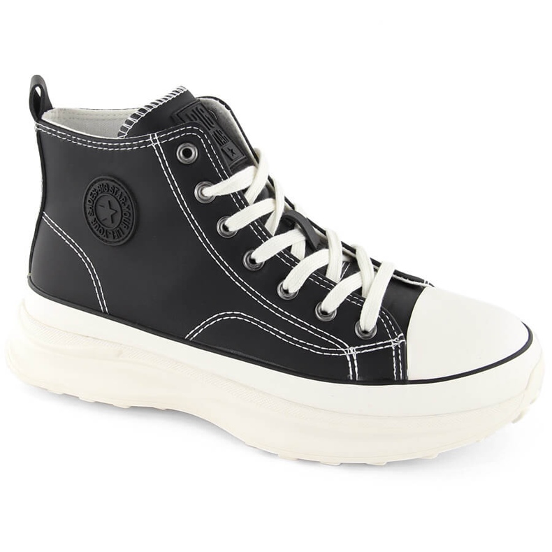 Tênis feminino com plataforma alta, preto Big Star OO274063
