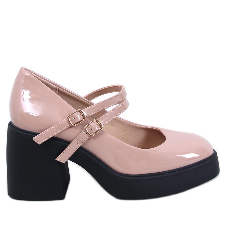 Sapatos de salto largo Lorai Khaki bege