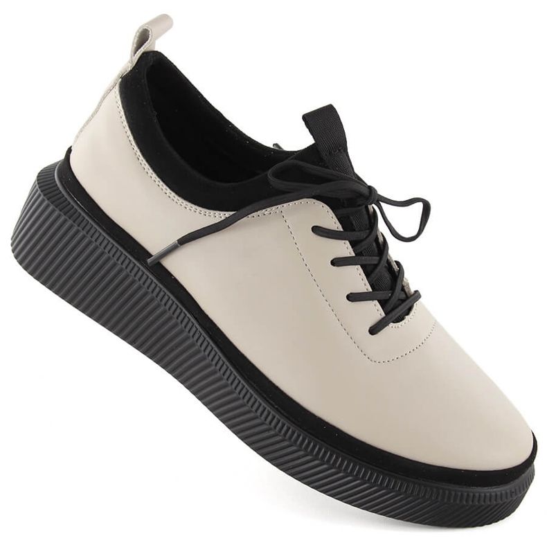 Sapatos femininos de couro, bege, T.Sokolski J23-705