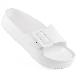 Big Star Flippers de espuma feminina na plataforma com grande estrela NN274A661 Fivela branca branco