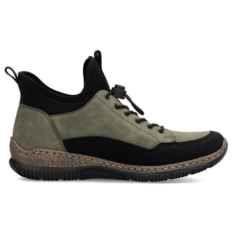 Sapatos femininos confortáveis, tênis verdes Rieker N32G3-54