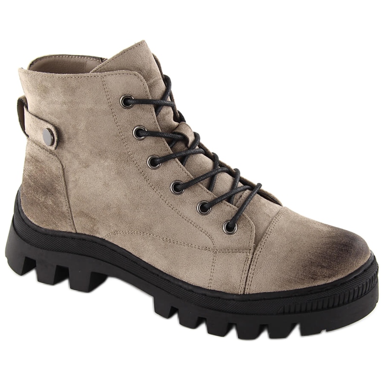 Botins cáqui femininos Potocki SZ12168 verde