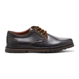 Sapatos masculinos marrons com atacadores castanho