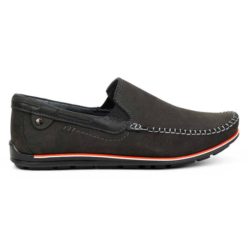 KOMODO Mocassins masculinos em couro 920K, pretos