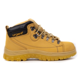 Calçado de trabalho masculino URGENT 114/S1 amarelo com biqueira