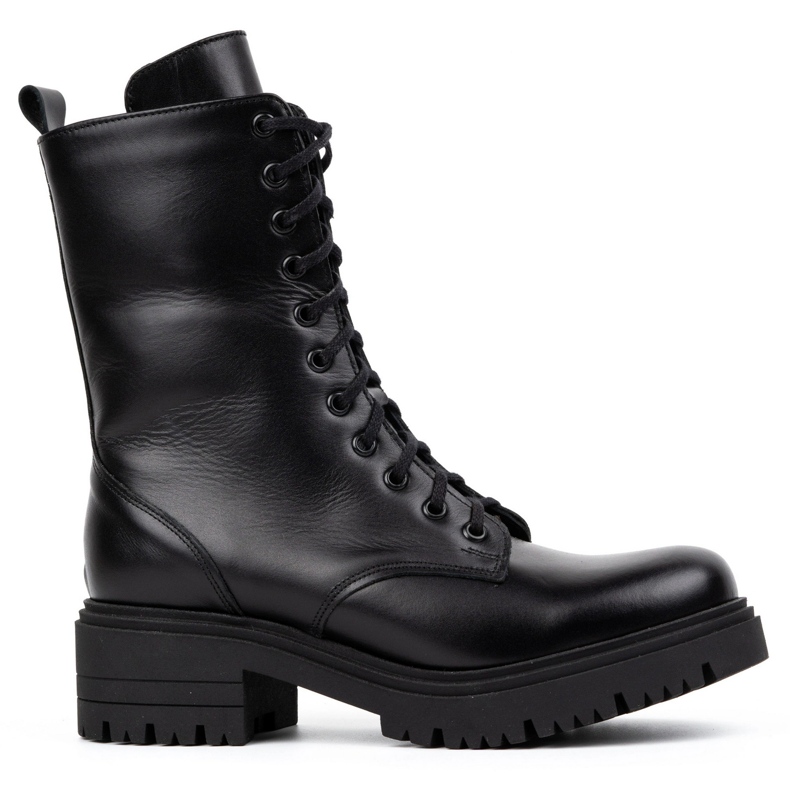 Olivier Botas altas femininas de couro 1064 pretas preto