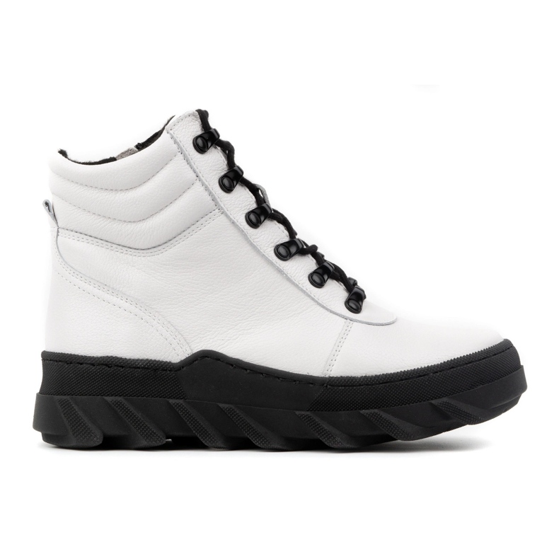 WASAK Botas femininas de couro para neve de inverno 0697W brancas branco