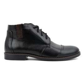 Olivier Sapatos masculinos de inverno, botins elegantes 282LU, pretos