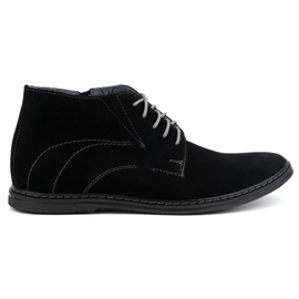 Olivier Botas masculinas Chelsea com cadarço 307lu, pretas preto
