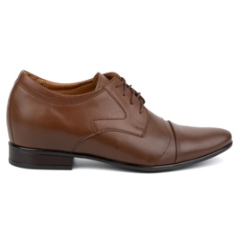 Olivier Sapatos masculinos elegantes de couro formal, P12, marrom