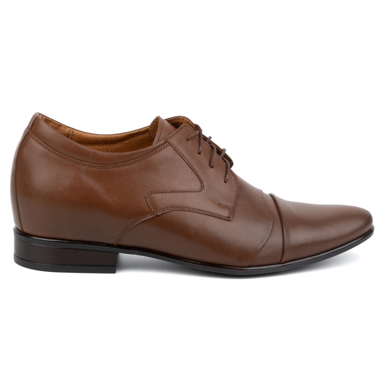 Olivier Sapatos masculinos elegantes de couro formal, P12, marrom castanho