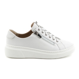 Olivier Sapatos femininos de couro, tênis branco estilo 1238 Olivier Sapatos femininos de couro, tênis branco estilo 1238