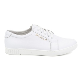 Polbut Sapatos masculinos de couro 320/2 brancos Polbut Sapatos masculinos de couro 320/2 brancos