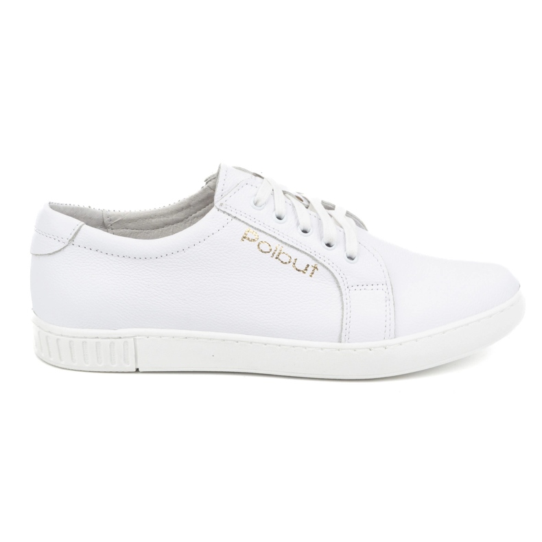 Polbut Sapatos masculinos de couro 320/2 brancos