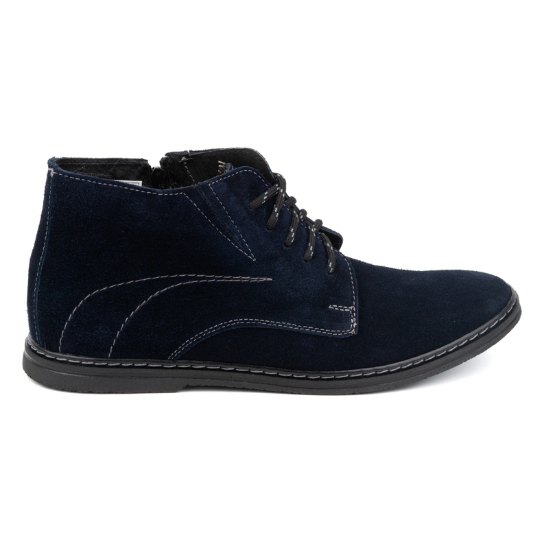 Olivier Botas masculinas Chelsea com cadarço 307lu, azul marinho