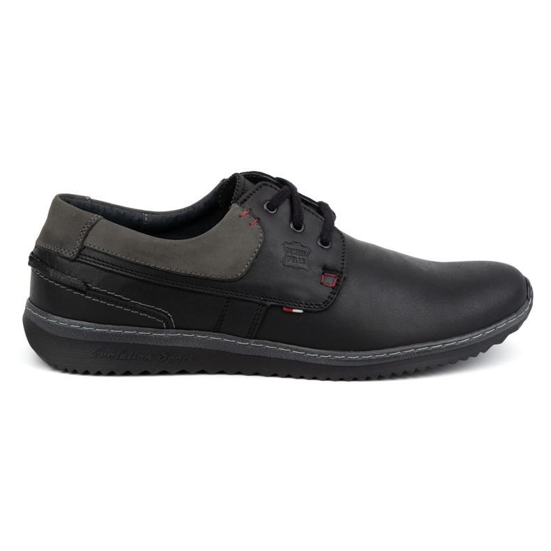 Olivier Calçado Casual Masculino de Couro Modelo 308GT, Preto