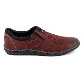 Joker Sapatos masculinos, mocassins de couro 937L, bordô vermelho Joker Sapatos masculinos, mocassins de couro 937L, bordô vermelho