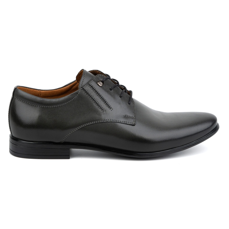 Olivier Sapatos formais masculinos de couro, elegantes, 480 cinza