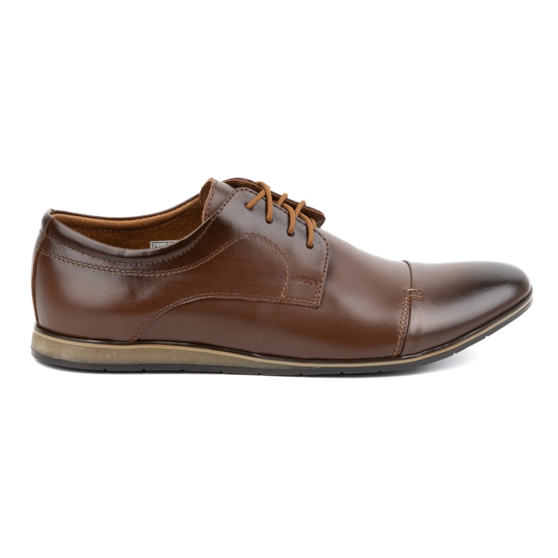 Olivier Sapatos masculinos elegantes de couro 276LU castanho