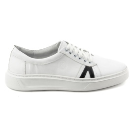 KOMODO Sapatos casuais masculinos de couro 910/2 brancos