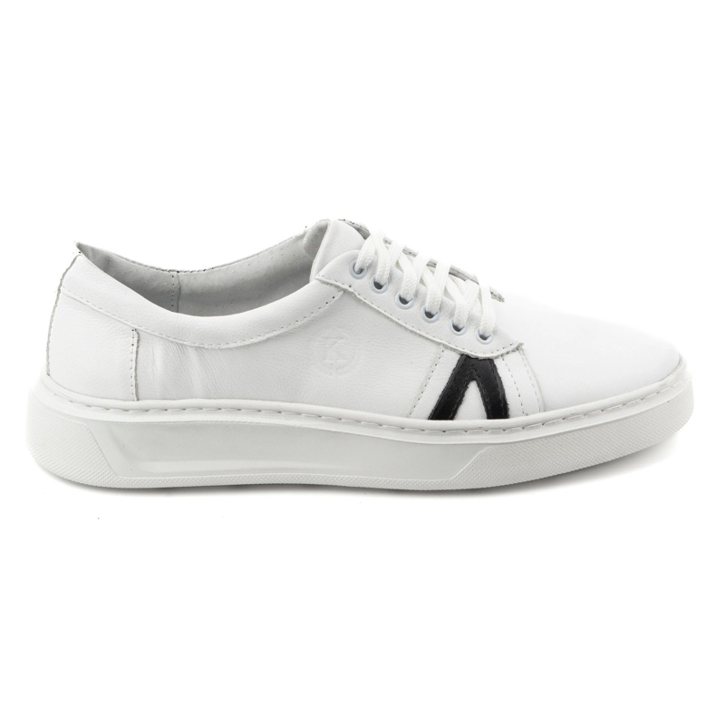 KOMODO Sapatos casuais masculinos de couro 910/2 brancos