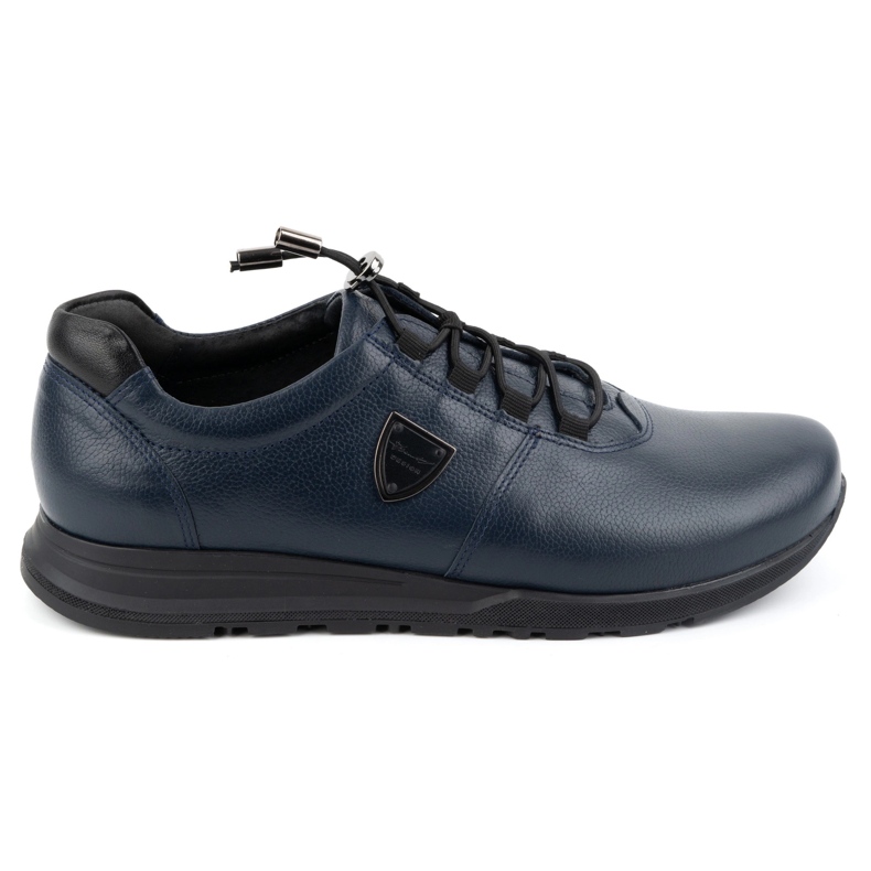 Sapatos masculinos de couro KAMPOL 25/63 azul marinho