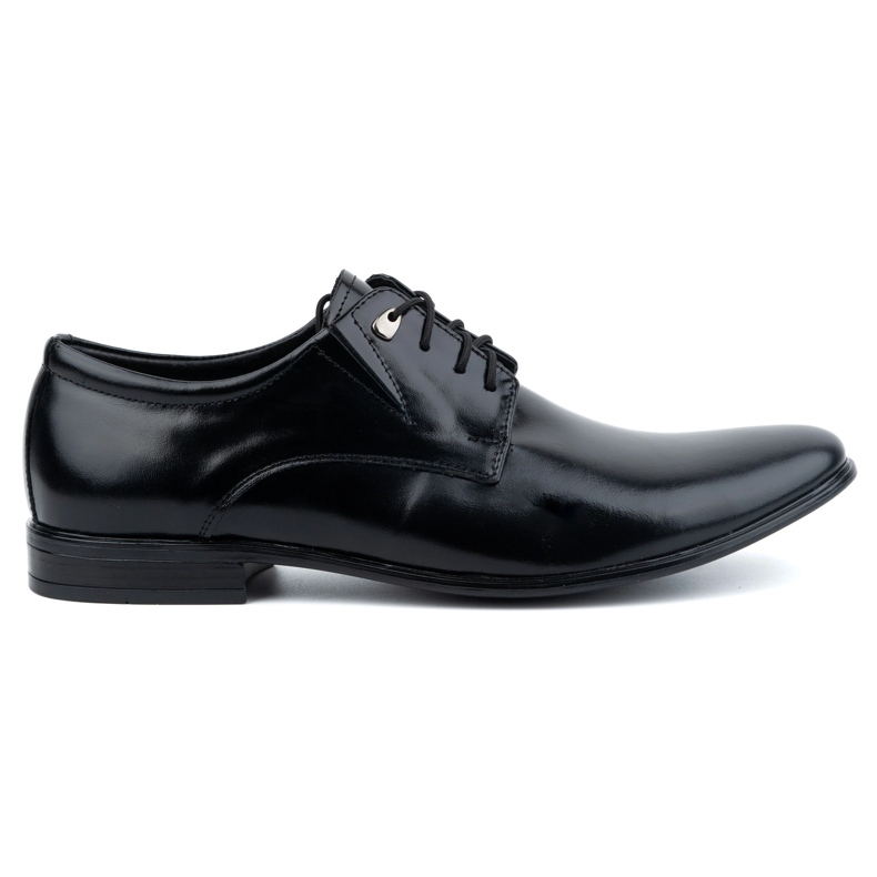 Olivier Sapatos formais masculinos de couro com cordões, elegantes 304LU, pretos