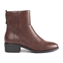 Botins de couro castanhos de Sergio Leone marrom