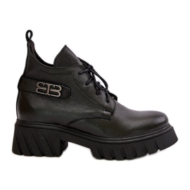 Zazoo 60483 Botas femininas de couro cano baixo, isoladas, pretas preto Zazoo 60483 Botas femininas de couro cano baixo, isoladas, pretas preto