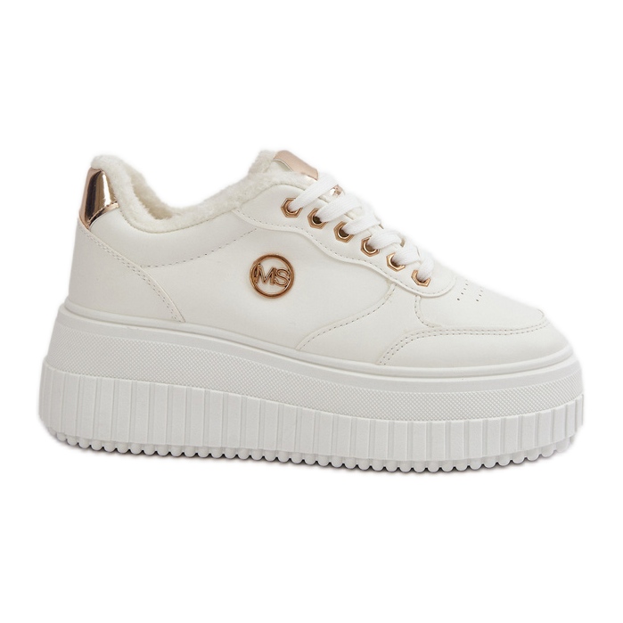 Tênis esportivo feminino isolado com sola robusta, Ardiela branco