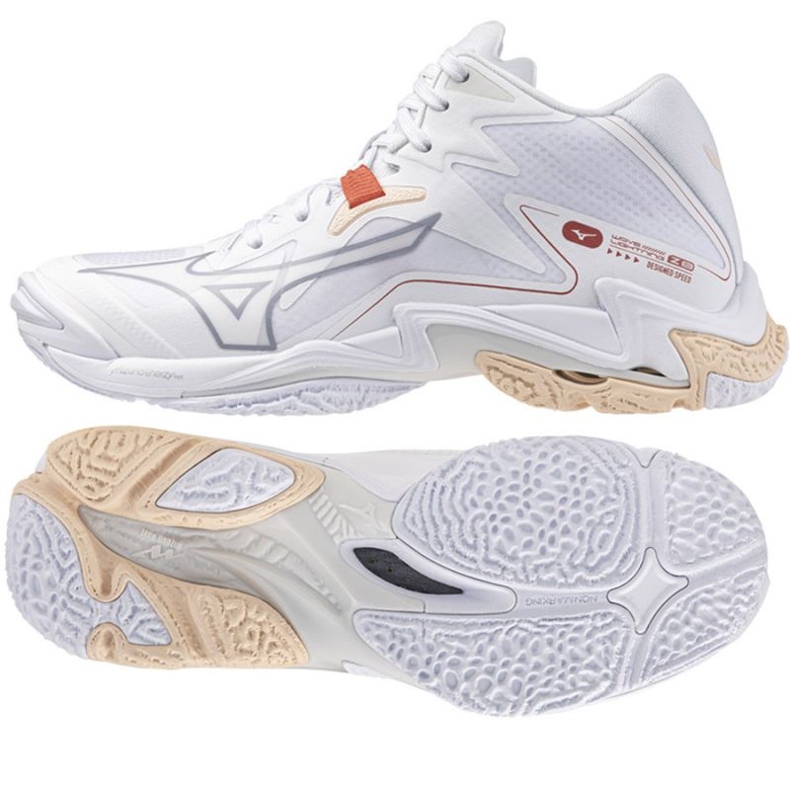Tênis de voleibol Mizuno Wave Lightning Z8 Mid V1GC240525 branco